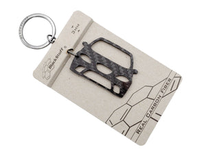 BlackStuff Carbon Fiber Keychain Keyring Ring Holder Compatible with Altea FR 2004-2015 BS-966