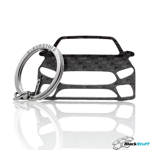 BlackStuff Carbon Fiber Keychain Keyring Ring Holder Compatible with A-Class W177 A35 2018+ BS-970