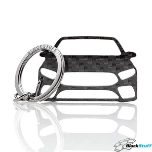 BlackStuff Carbon Fiber Keychain Keyring Ring Holder Compatible with A-Class W177 A35 2018+ BS-970