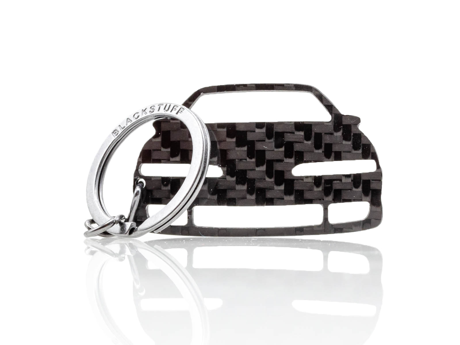 BlackStuff Carbon Fiber Keychain Keyring Ring Holder Compatible with Eclipse MK1 1G 1990-1994 BS-971