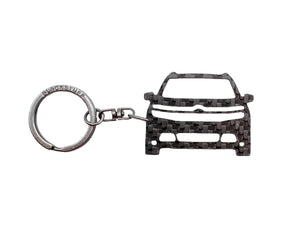 BlackStuff Carbon Fiber Keychain Keyring Ring Holder Compatible with C5 Aircross 2017+ BS-974