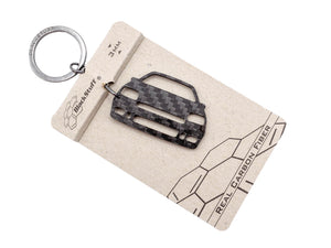 BlackStuff Carbon Fiber Keychain Keyring Ring Holder Compatible with Clio I Williams BS-977