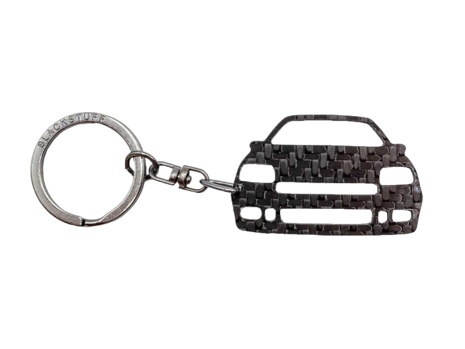 BlackStuff Carbon Fiber Keychain Keyring Ring Holder Compatible with Clio I Williams BS-977