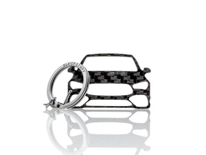 BlackStuff Carbon Fiber Keychain Keyring Ring Holder Compatible with CLA-Class CLA45 C118 2019+ BS-980