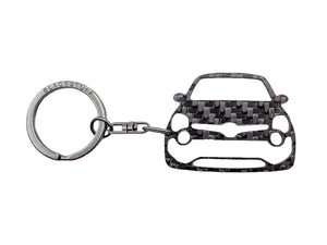 BlackStuff Carbon Fiber Keychain Keyring Ring Holder Compatible with Twingo II RS 2012-2014 BS-981