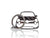 BlackStuff Carbon Fiber Keychain Keyring Ring Holder Compatible with Twingo II RS 2012-2014 BS-981