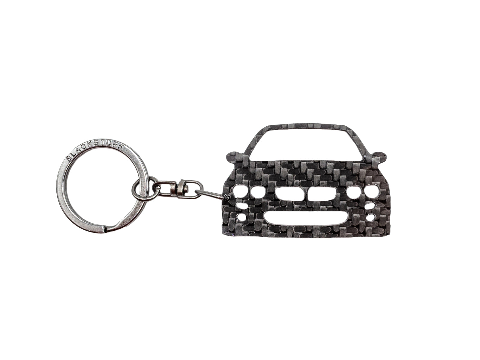 BlackStuff Carbon Fiber Keychain Keyring Ring Holder Compatible with MG ZR BS-984