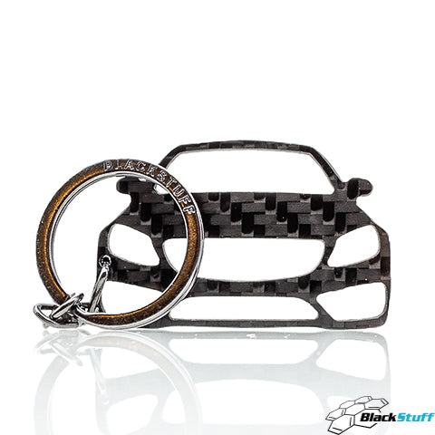 BlackStuff Carbon Fiber Keychain Keyring Ring Holder Compatible with  C-Class C43 W205 C205 2014-2020 BS-987