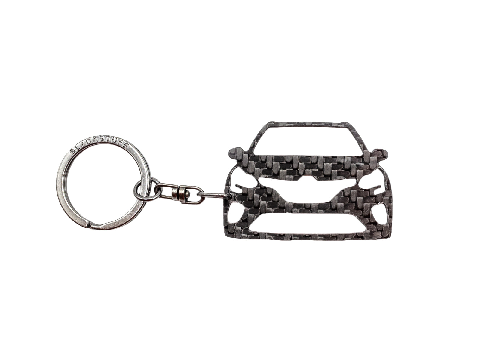 BlackStuff Carbon Fiber Keychain Keyring Ring Holder Compatible with Captur 2020 BS-988