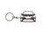 BlackStuff Carbon Fiber Keychain Keyring Ring Holder Compatible with Captur 2020 BS-988