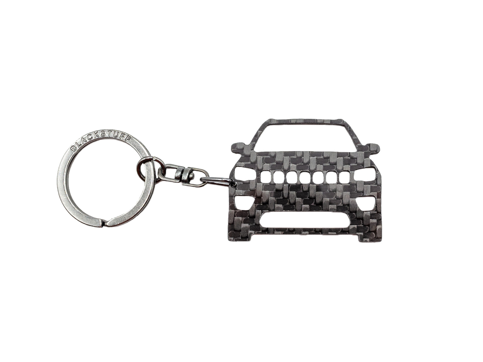 BlackStuff Carbon Fiber Keychain Keyring Ring Holder Compatible with Compass 2016-2020 BS-989