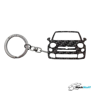 BlackStuff Carbon Fiber Keychain Keyring Ring Holder Compatible with 500X Sport Edition BS-994