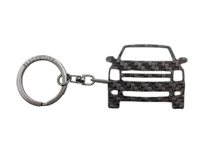 BlackStuff Carbon Fiber Keychain Keyring Ring Holder Compatible with Silverado 2007-2014 BSU-105