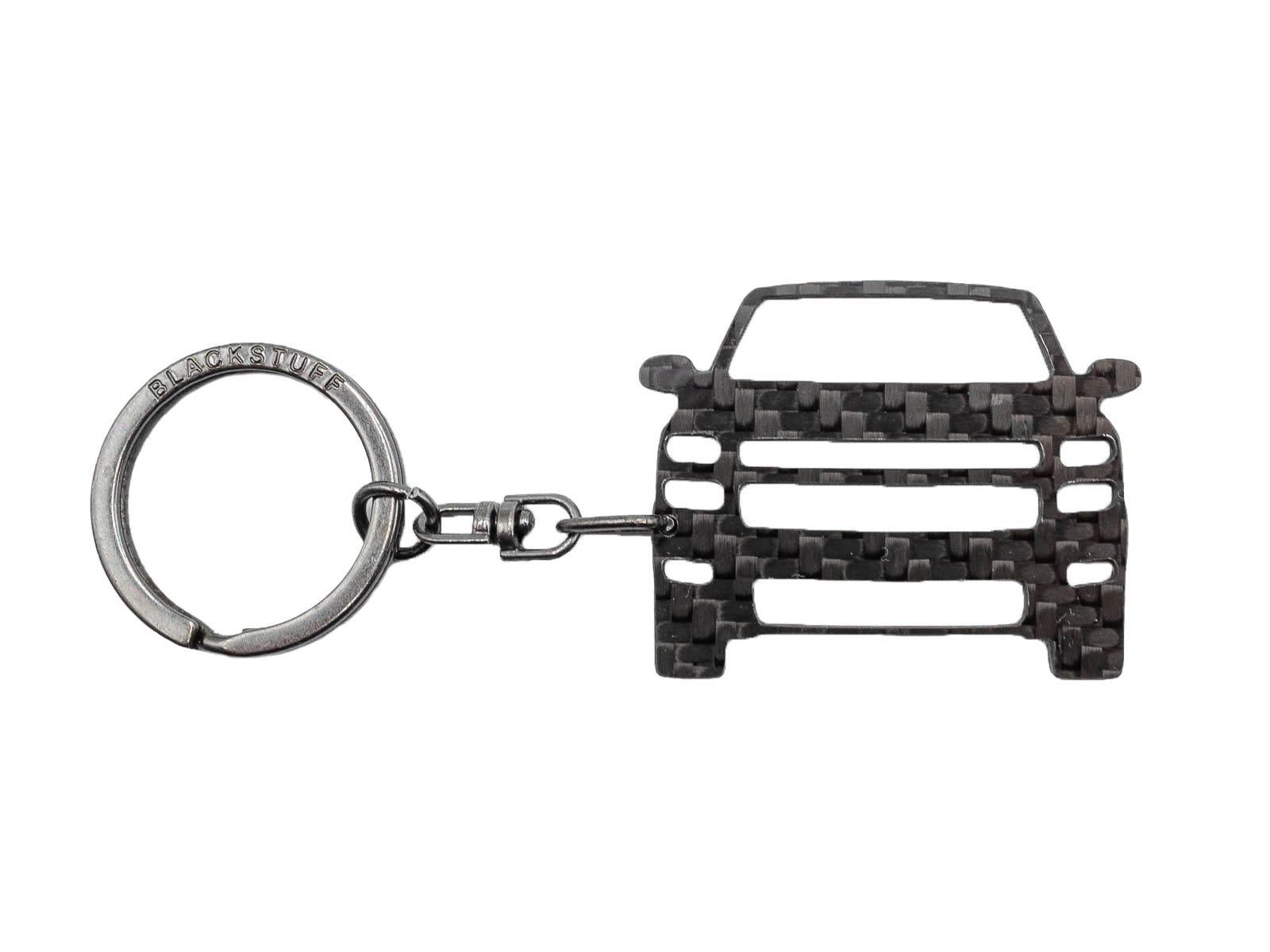 BlackStuff Carbon Fiber Keychain Keyring Ring Holder Compatible with Silverado 2014-2016 BSU-106