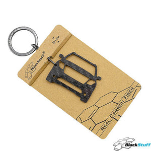 BlackStuff Carbon Fiber Keychain Keyring Ring Holder Compatible with Explorer 2011-2016 BSU-110