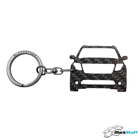 BlackStuff Carbon Fiber Keychain Keyring Ring Holder Compatible with Explorer 2011-2016 BSU-110