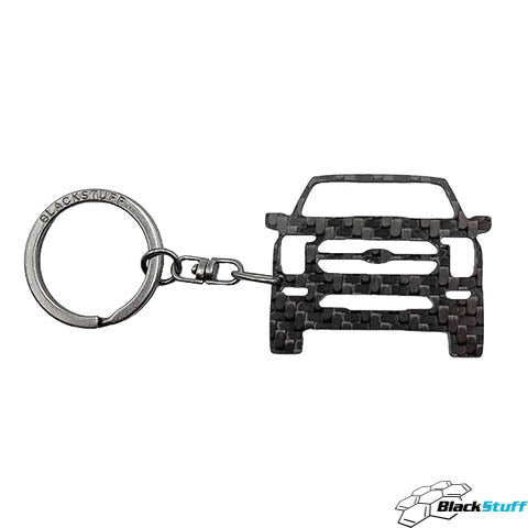 BlackStuff Carbon Fiber Keychain Keyring Ring Holder Compatible with F-150 2021+ BSU-115