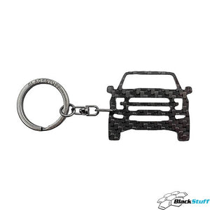 BlackStuff Carbon Fiber Keychain Keyring Ring Holder Compatible with F-150 Raptor 2015-2020 BSU-116