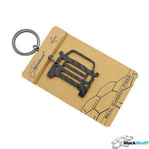 BlackStuff Carbon Fiber Keychain Keyring Ring Holder Compatible with F-150 Raptor 2021+ BSU-117