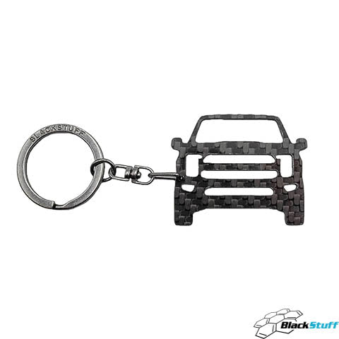 BlackStuff Carbon Fiber Keychain Keyring Ring Holder Compatible with F-150 Raptor 2021+ BSU-117