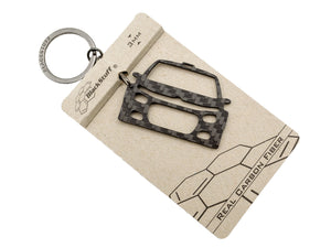 BlackStuff Carbon Fiber Keychain Keyring Ring Holder Compatible with C3 R5 2018 BS-889