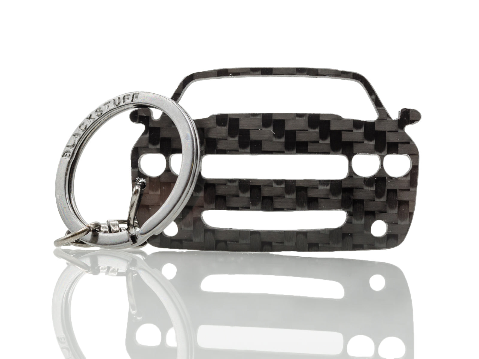 BlackStuff Carbon Fiber Keychain Keyring Ring Holder Compatible with Challenger 2008-2014 BS-892