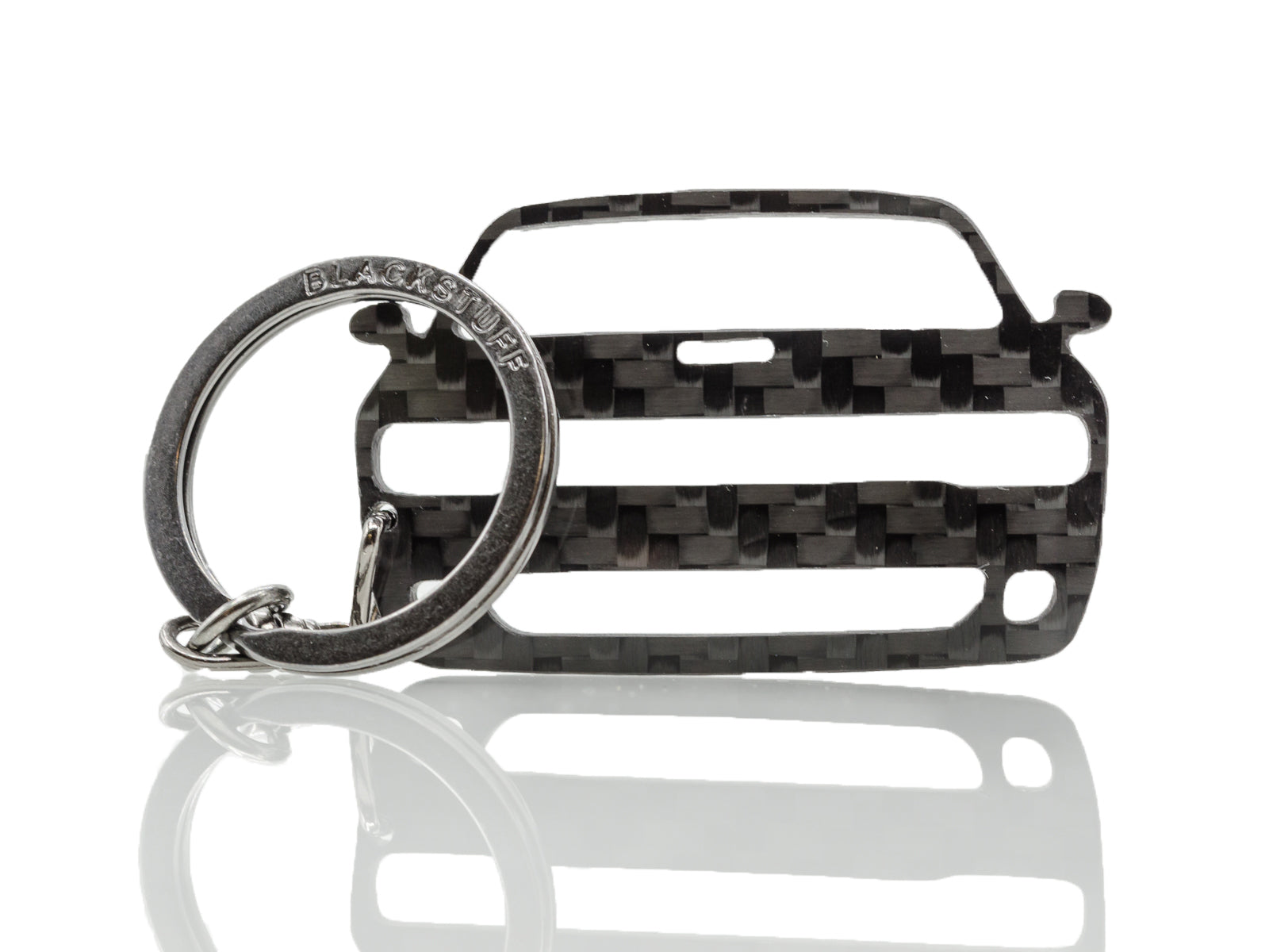 BlackStuff Carbon Fiber Keychain Keyring Ring Holder Compatible with Challenger 2015-2019 BS-893