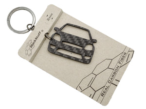 BlackStuff Carbon Fiber Keychain Keyring Ring Holder Compatible with Fiesta St MK5 2002-2008 BS-897