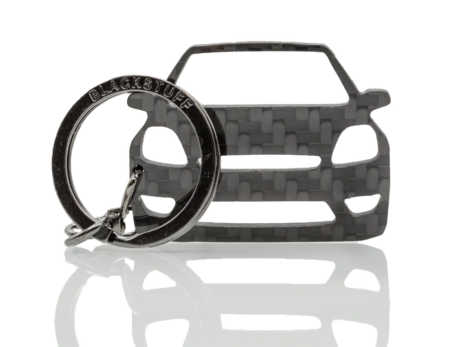 BlackStuff Carbon Fiber Keychain Keyring Ring Holder Compatible with Fiesta St MK5 2002-2008 BS-897