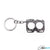 BlackStuff Carbon Fiber Keychain Keyring Ring Holder Head Gasket Compatible with EJ20 EJ25 HG-106