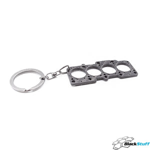 BlackStuff Carbon Fiber Keychain Keyring Ring Holder Head Gasket Compatible with VAG 1.8T HG-110