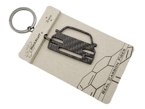 BlackStuff Carbon Fiber Keychain Keyring Ring Holder Compatible with Civic EF ED EE MK4 1985-1991 BS-898