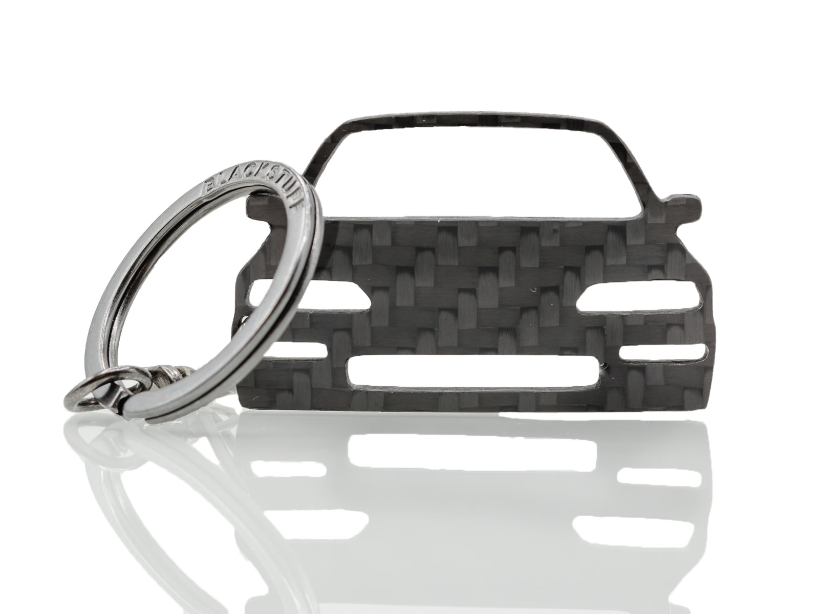 BlackStuff Carbon Fiber Keychain Keyring Ring Holder Compatible with Civic EF ED EE MK4 1985-1991 BS-898