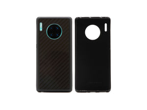 BlackStuff Genuine Carbon Fiber and Silicone Lightweight Phone Case Compatible with Huawei Mate 30 Pro BS-2027