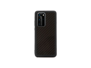 BlackStuff Genuine Carbon Fiber and Silicone Lightweight Phone Case Compatible with Huawei P40 Pro BS-2025