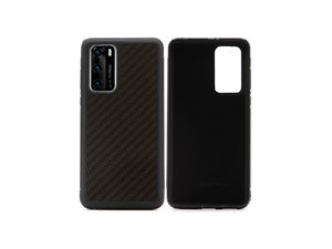 BlackStuff Genuine Carbon Fiber and Silicone Lightweight Phone Case Compatible with Huawei P40 BS-2023