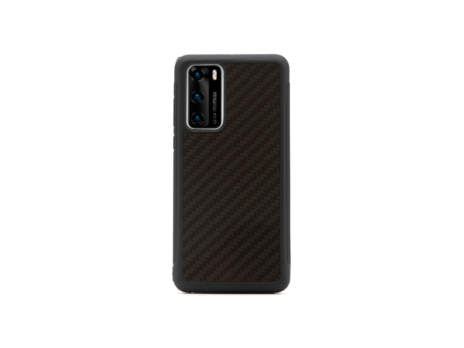 BlackStuff Genuine Carbon Fiber and Silicone Lightweight Phone Case Compatible with Huawei P40 BS-2023