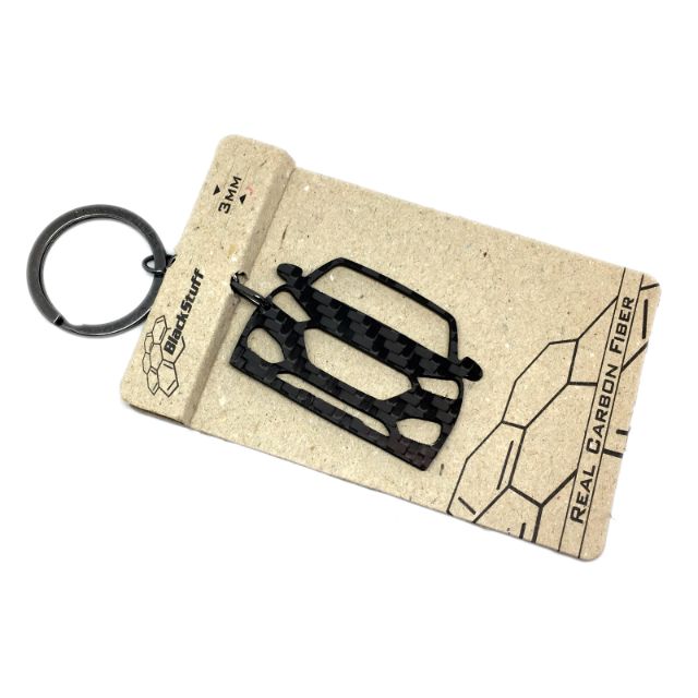 BlackStuff Carbon Fiber Keychain Keyring Ring Holder Compatible with Tucson 2016 BS-619