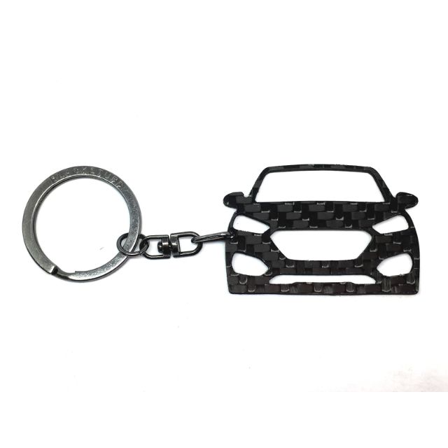 BlackStuff Carbon Fiber Keychain Keyring Ring Holder Compatible with Tucson 2016 BS-619