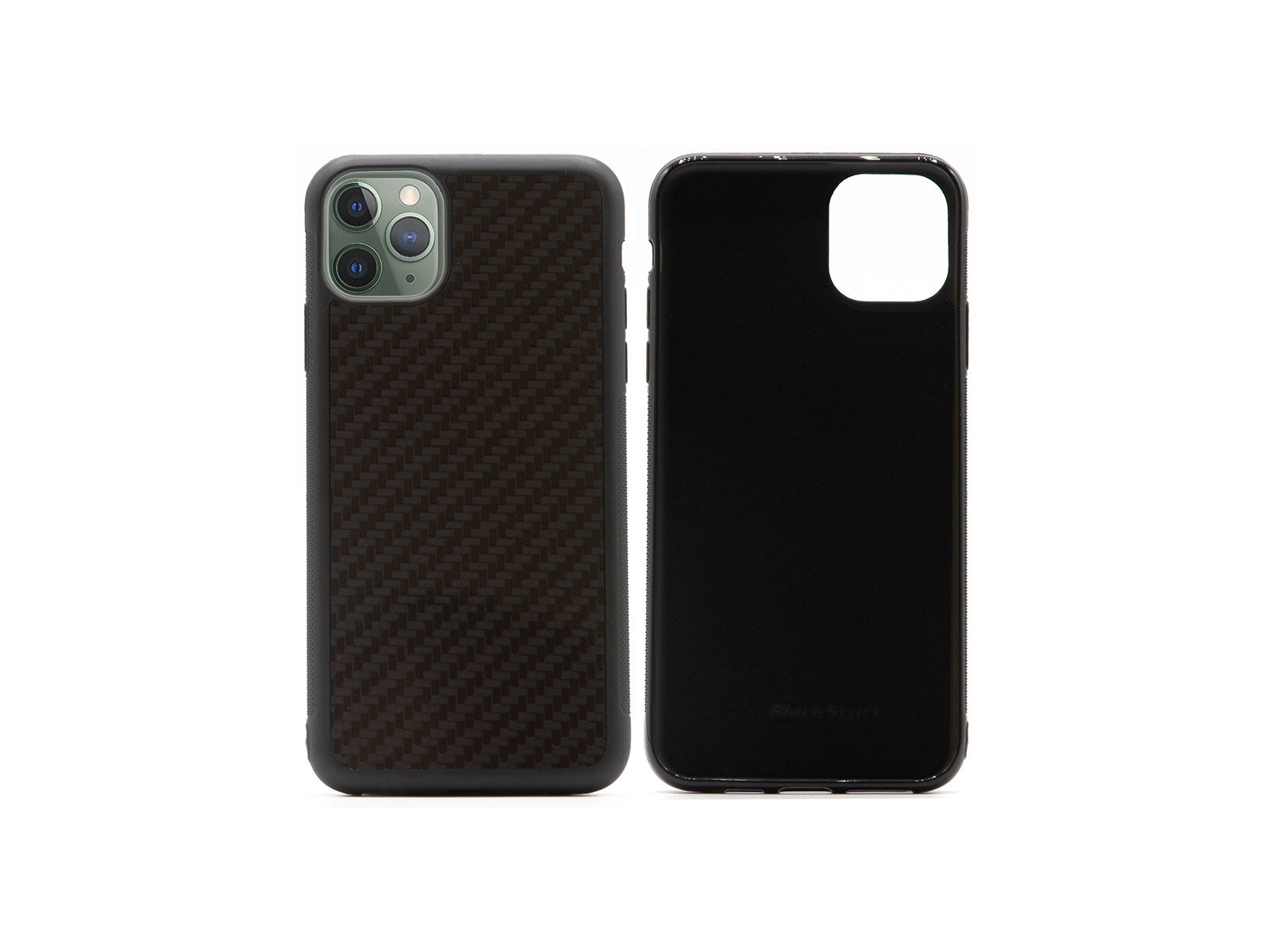 BlackStuff Genuine Carbon Fiber and Silicone Lightweight Phone Case Compatible with Iphone 11 Pro Max BS-2022