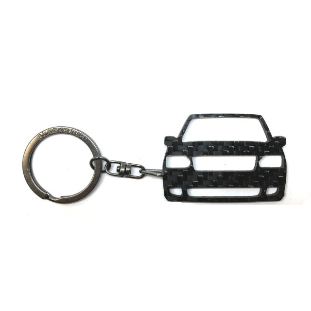 BlackStuff Carbon Fiber Keychain Keyring Ring Holder Compatible with Vogue 2002-2012 BS-661