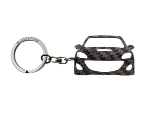 BlackStuff Carbon Fiber Keychain Keyring Ring Holder Compatible with Mazda 3 2009-2013 MPS BS-638