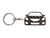 BlackStuff Carbon Fiber Keychain Keyring Ring Holder Compatible with Mazda 6 2007-2012 MPS BS-639