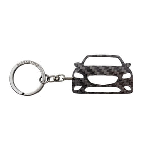 BlackStuff Carbon Fiber Keychain Keyring Ring Holder Compatible with Mazda 3 2009-2013 MPS BS-638