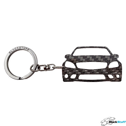 BlackStuff Carbon Fiber Keychain Keyring Ring Holder Compatible with C Class W204 2007-2014 BS-195