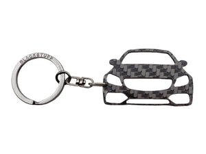 BlackStuff Carbon Fiber Keychain Keyring Ring Holder Compatible with C Class W205 2014-2019 BS-196