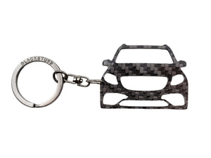 BlackStuff Carbon Fiber Keychain Keyring Ring Holder Compatible with GLE Class W166 2015-2019 BS-603