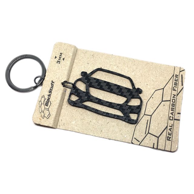 BlackStuff Carbon Fiber Keychain Keyring Ring Holder Compatible with S Class W222 2014-2019 BS-606