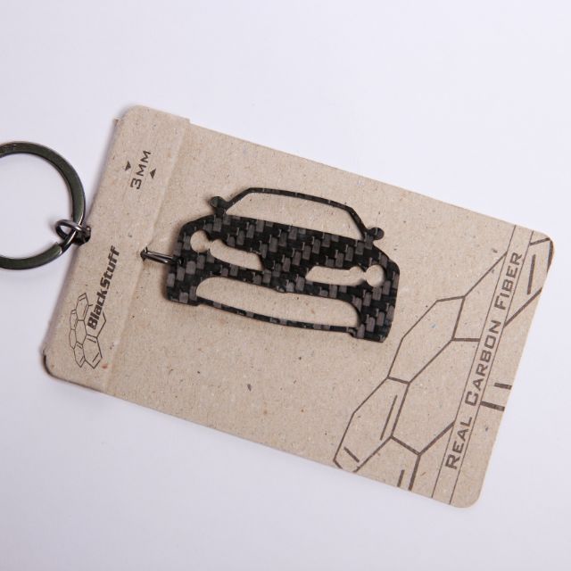 BlackStuff Carbon Fiber Keychain Keyring Ring Holder Compatible with SLR BS-115