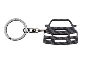 BlackStuff Carbon Fiber Keychain Keyring Ring Holder Compatible with Lancer Evo 8 BS-102